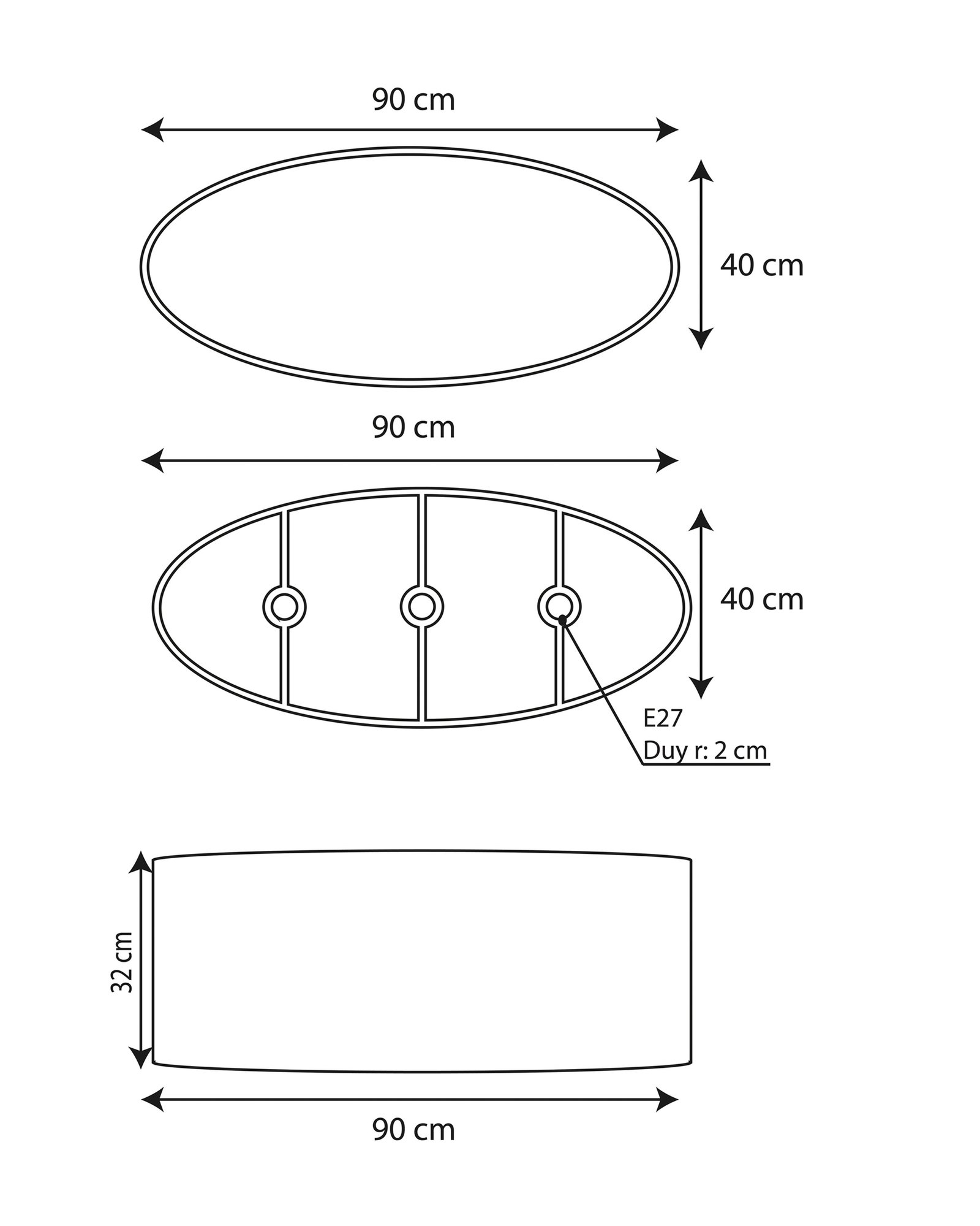 große Pendellampe 90 cm aus Wurzelholz Furnier moderne Innenbeleuchtung