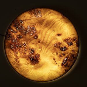 YÖ Mazel Holz Wandleuchte 40 cm aus natürlichem Holzfurnier mit indirektem Licht