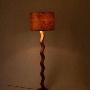 lampadaire en bois effet racine KAARME artisanal LED