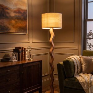 Kiefer Holz Stehlampe Wohnzimmer