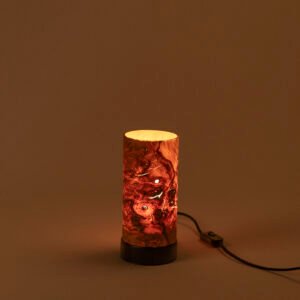 LIEKKI wooden table lamp colored ash veneer 20 cm modern design