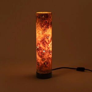 LIEKKI 40 cm handmade mazel wood table lamp modern minimalist design warm ambient lighting