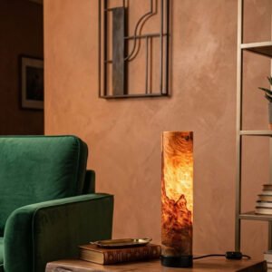 liekki holz tischlampe 40 cm farbiges esche furnier handgefertigt