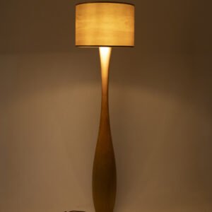 VIRTA floor lamp pine wood wide LED design modern interior lighting