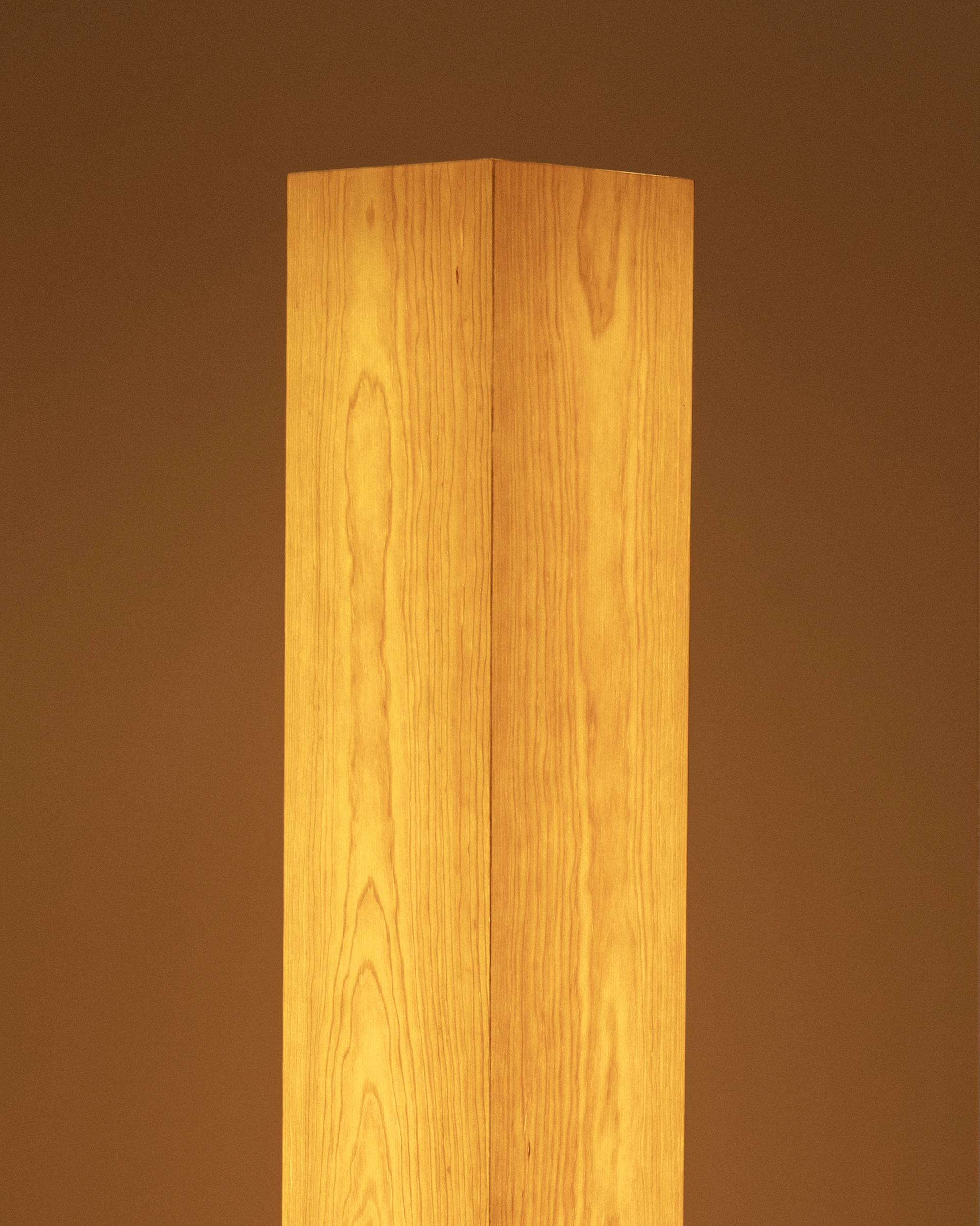 Minimalistische LED Stehleuchte aus Holz – NUOTIO Design Stehlampe aus Kiefernholzfurnier