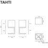 Modern TAHTI LED table lamp made of ash veneer wood