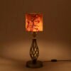 TIKKA Tischlampe aus Mazel Holz mit kupfer antikem Körper handgefertigte Holz Tischleuchte warmes Licht modernes Design