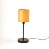lampe de table TORNİ en bois avec corps en cuivre artisanale