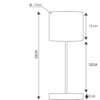 Handmade LED table lamp TORNİ with wood shade and copper body