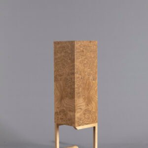 lampe de table en frêne design moderne veinage naturel