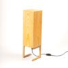 TULI pine wood veneer table lamp front view minimalist warm ambient light