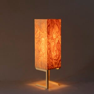 tuli tischlampe aus wurzelholz furnier handgefertigt natürliche design lampe