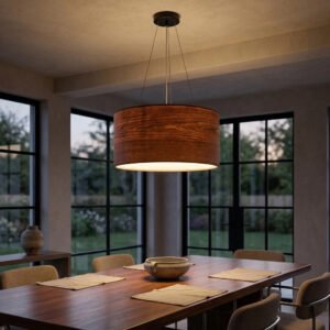 Minimalistische Pendelleuchte VALO 50 cm Walnuss Holz