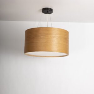 Holz Pendelleuchte VALO 50 cm Wurzelholz Frontansicht