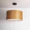 lampe suspension bois chêne VALO 60 cm LED artisanale moderne