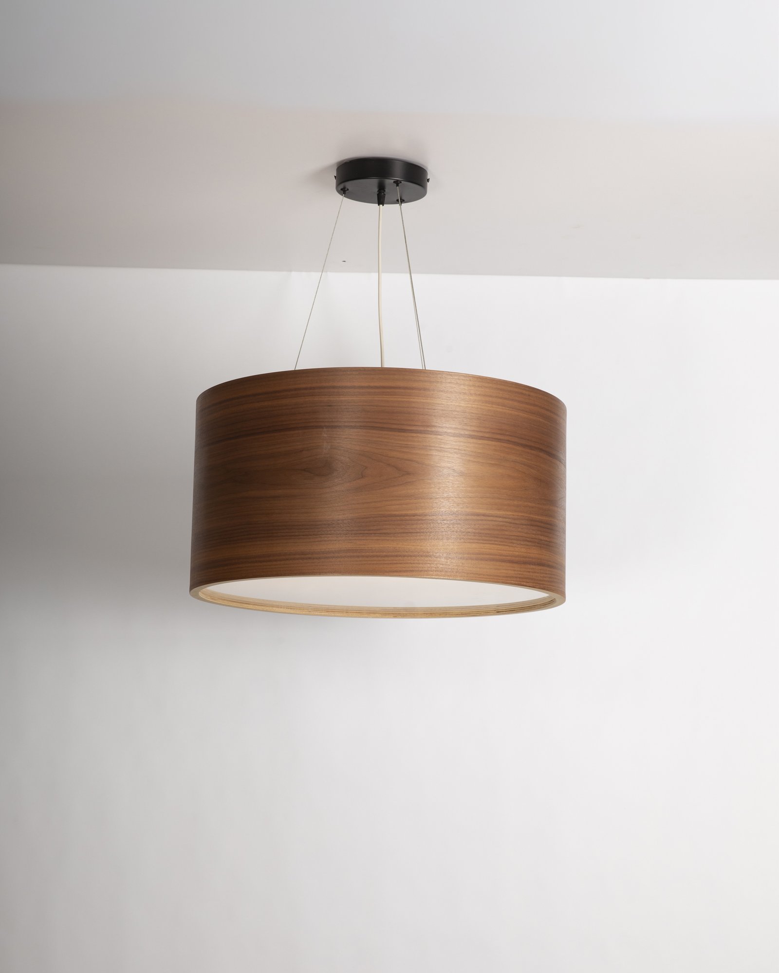 lampe suspension bois 60 cm noyer VALO artisanale LED