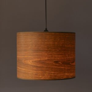 VALO Pendelleuchte 50 cm aus Kiefer Holzfurnier mit warmer Beleuchtung