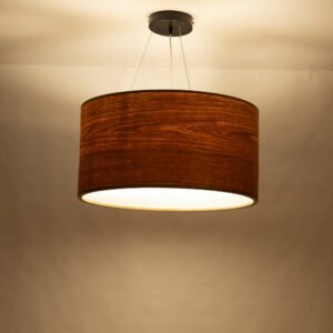 lampe suspension bois 60 cm noyer VALO