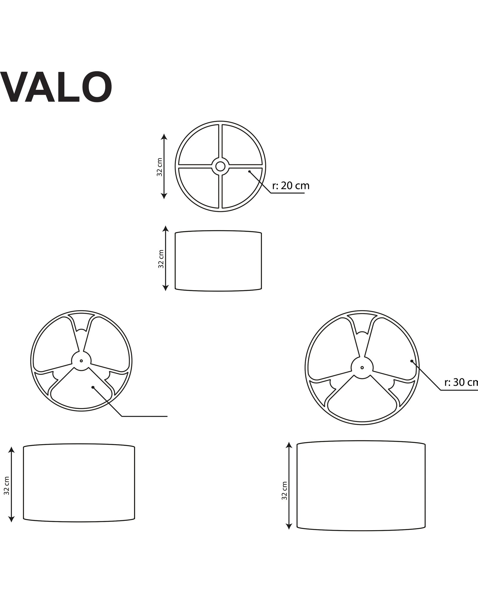 VALO Pendelleuchte Kiefernholz 60 cm LED Design Hängelampe