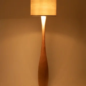 VIRTA Stehlampe Kiefer Holz breite LED Design Stehleuchte modern