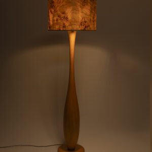 lampe sur pied VIRTA bois de pin design large LED moderne