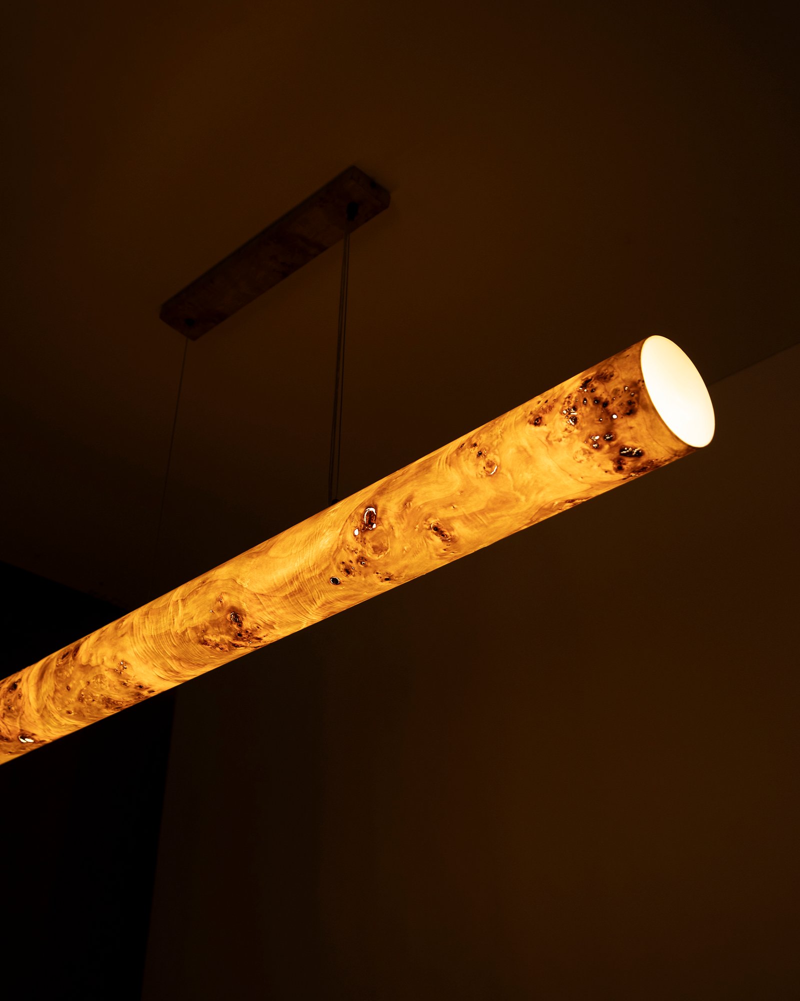LED Pendelleuchte Holz für Büro moderne Beleuchtung