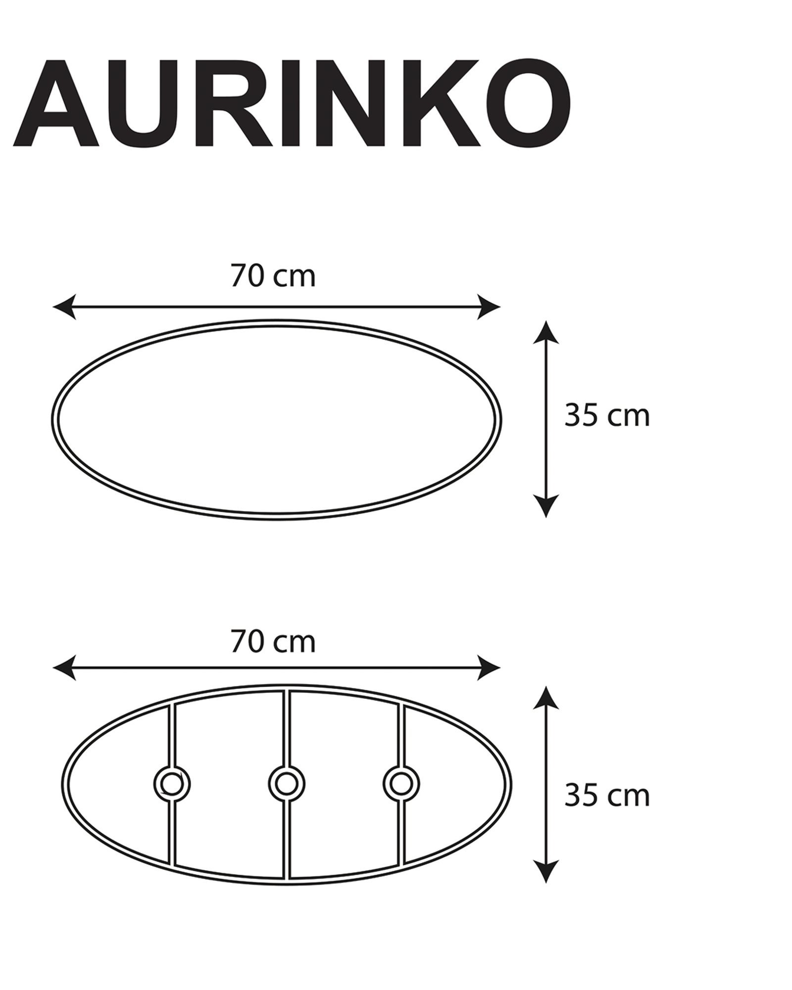 AURINKO 70 cm Mazel Holz Pendelleuchte handgefertigt LED