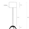 JUURI Stehlampe Maße 165 cm Höhe 40 cm Schirmdurchmesser technische Zeichnung