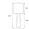 Handgefertigte TIKATA LED Tischlampe aus farbigem Esche Furnier Seitenansicht